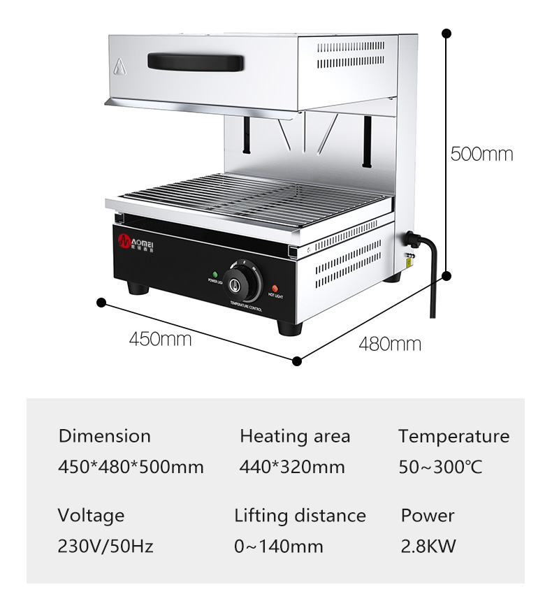 Stainless Steel TES-800K Electric Pizza Oven Chicken Roaster Grill