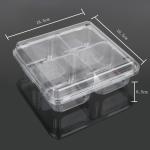 Supermarket 4 Compartment Blister Disposable Plastic Food Box