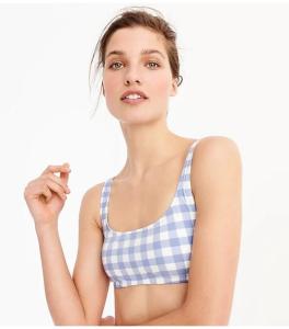 China bikini top in oversized matte gingham wholesale