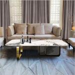 Square Marble Coffee End Tables Combination For Living Room