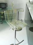 Polishing Hotel Restaurant Furniture Transparent Adjustable Bar Stools