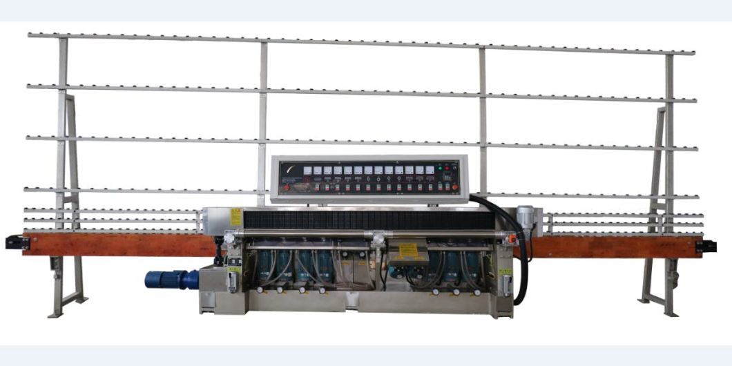 Automatic PLC 11 Spindles Straight Line Glass Edging Machine