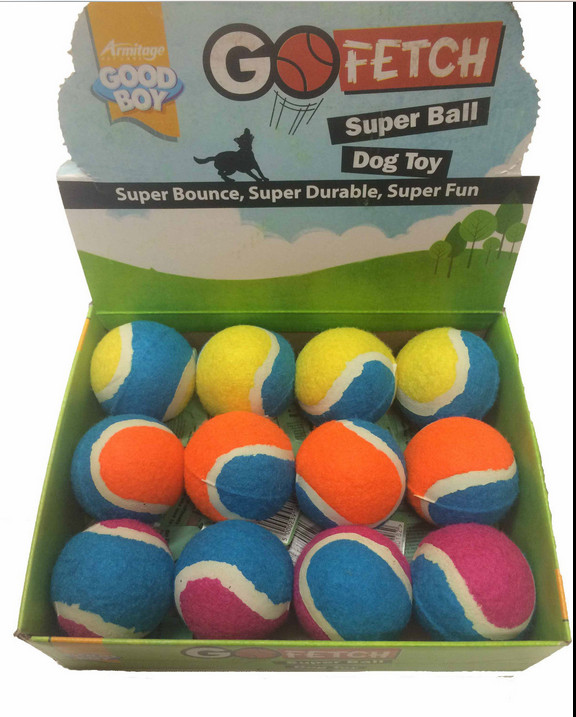 Pack Of 2 Dog Tennis Balls - Pet 2pc Puppy Animal Pet Toys Fun Durable