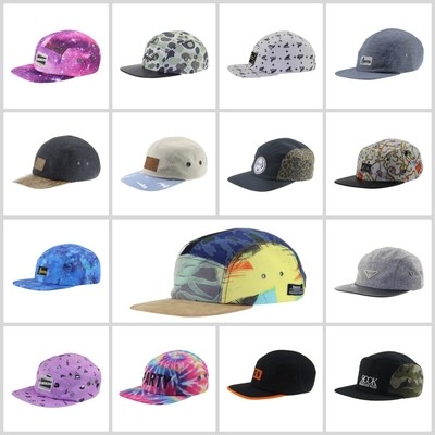OEM Light Weight 5 Panel Camping Caps Adjustable Size Camping Baseball Hat