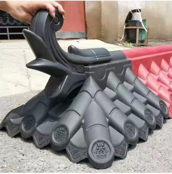Chinese Traditional Roof PVC Roofing Sheets Plastic Roof Corner Decoration For