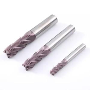 China D5 D6 Carbide End Mill 4 Flute Solid Carbide Chamfer Mill AlTiN Coating wholesale