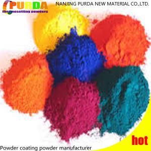 China High Stability Epoxy Polyester Powder Coating , Black Metallic Powder Coat wholesale