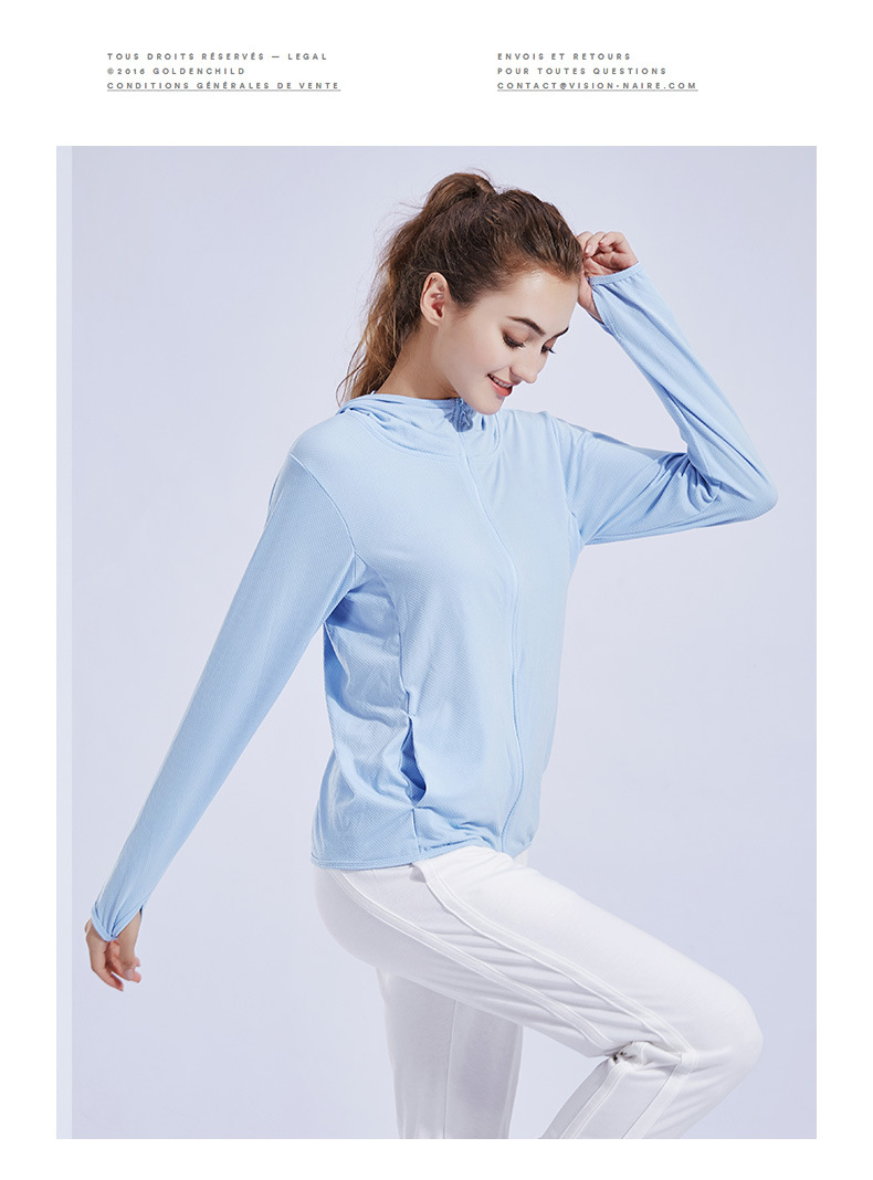 Zipper long sleeve lady cool sports t-shirt fitness running yoga coat