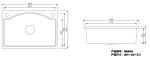 550 Degree Composite Black Quartz Farmhouse Sink With 2 Faucet