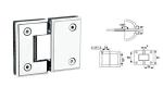 Bathroom glass clamp RS1809, Bevel 180 degree, Stainless steel 304, Satin or