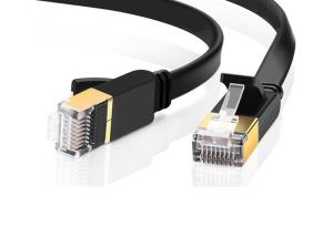 China RJ45 Shielded Cat 7 Network Cable , Black Color Cat 7 Ethernet Cable wholesale