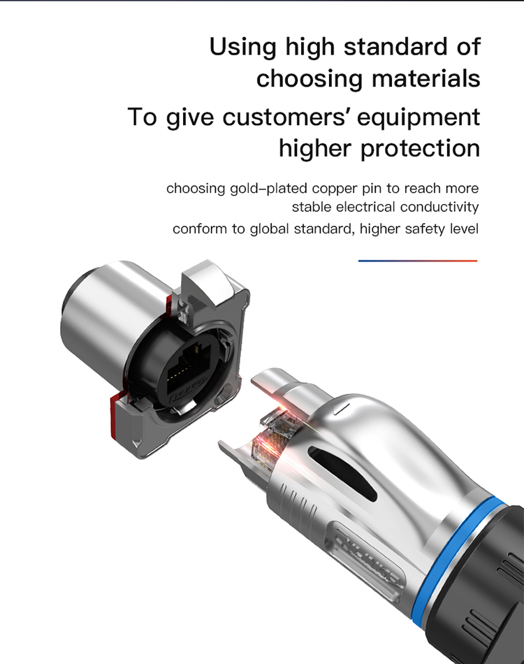 Factory Price M24 Metal Data Connector IP68 Waterproof USB 3.0 Connector