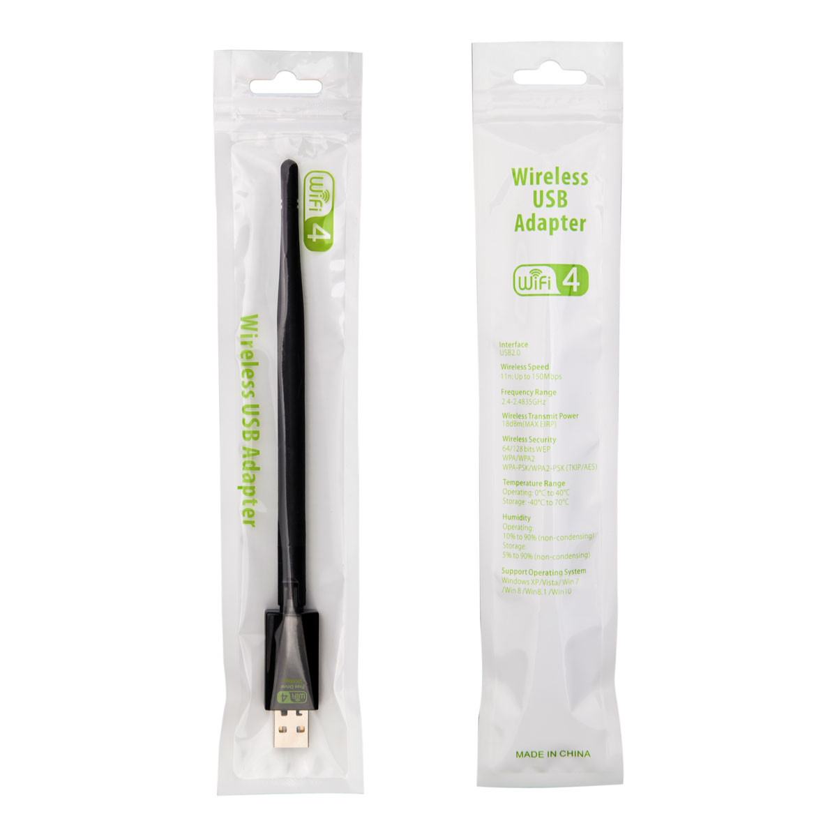 2.4GHz USB Wireless Dongle Antenna Wifi Adapter For Pc 150mbps