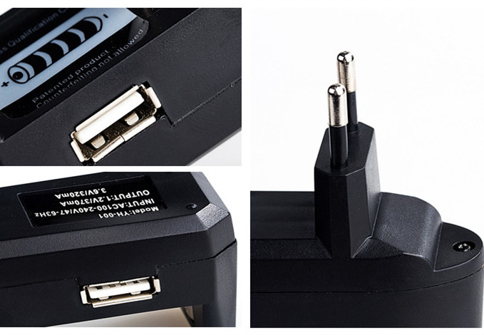 Standard EU Plug Li Ion Wall Battery Charger With USB 4.2V 500mA Output Voltage