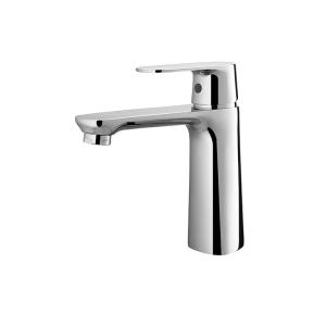 China Basin Faucets Washroom Counter Mounted Brass Tap Single Lever Washroom Basin Faucets Mixer wholesale
