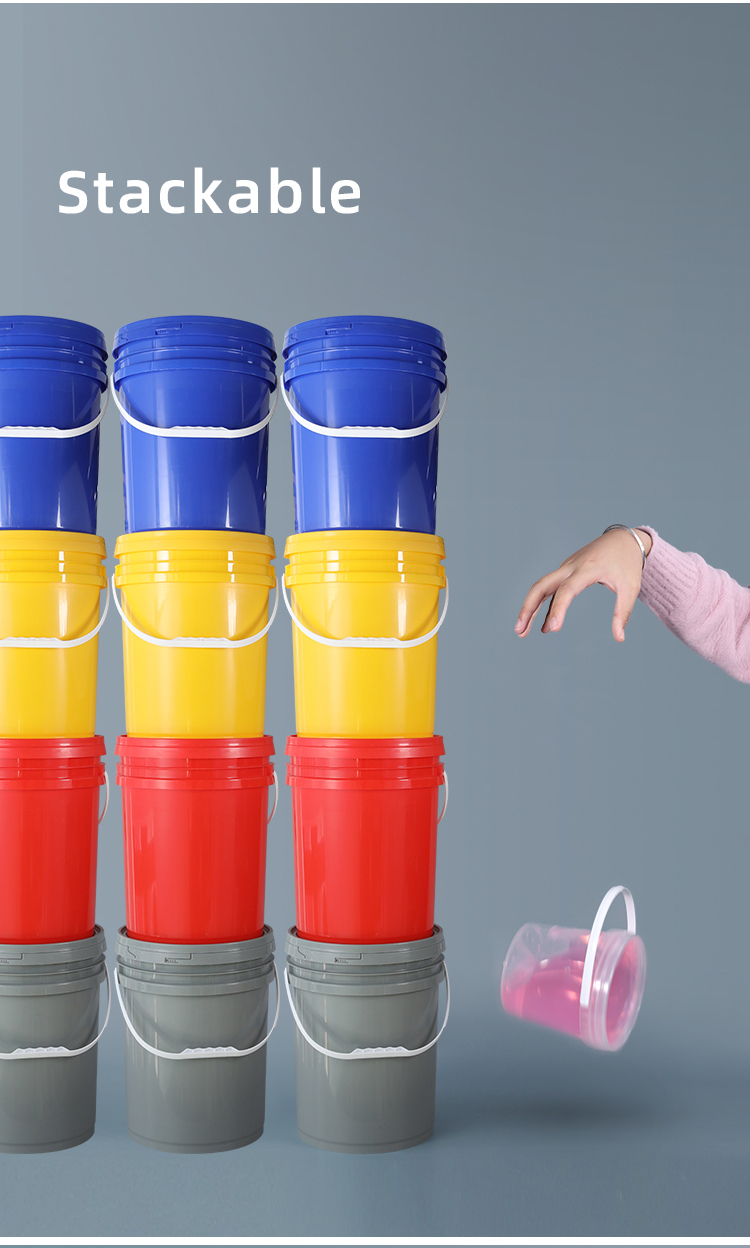 20L Capacity Waterproof Paint Construction Pail Liners with Cover and Customized Logo