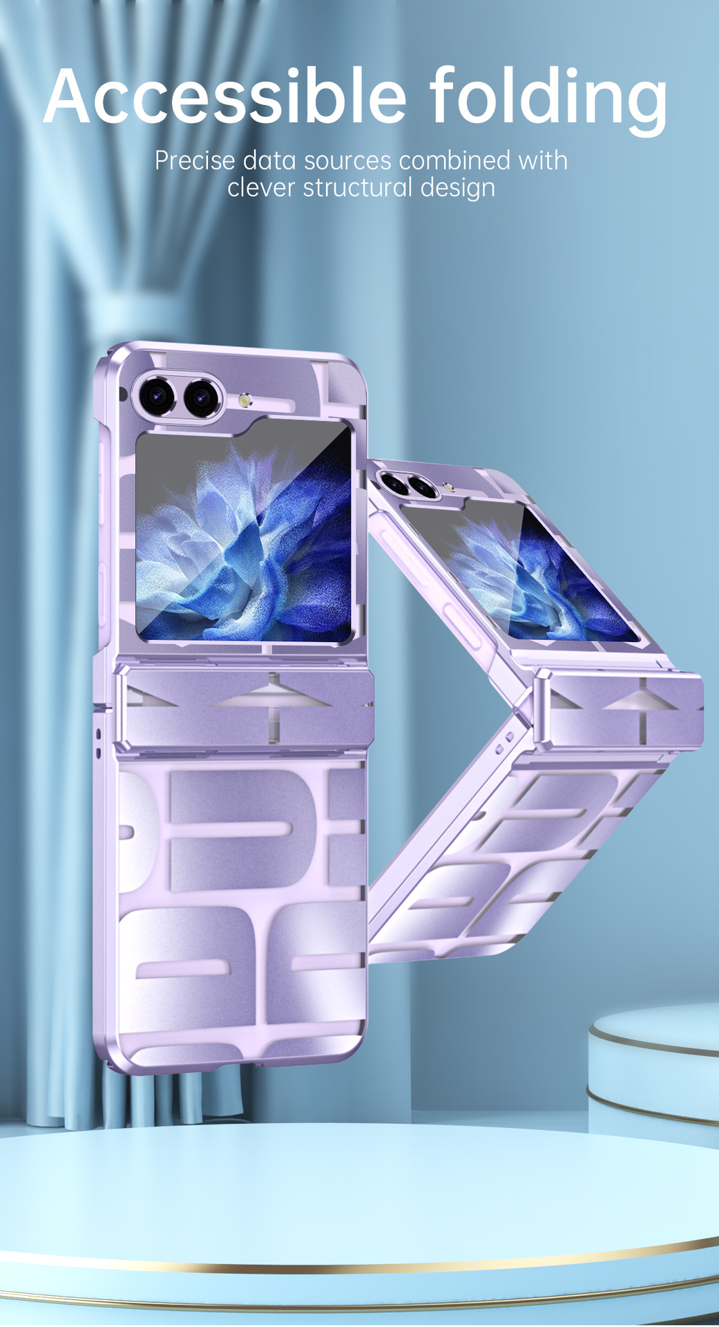 Anti Drop Electroplate PC Cover Samsung Zflip5 Foldable Screen Mobile Phone Case