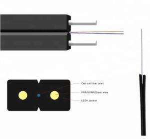 China FTTH Singlemode FRPKFRP Steel Strength Member Fiber Optic Cable wholesale