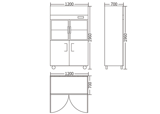 Stainless Steel Refrigeration Equipment for Kitchen 2/3/4/6 Door Refrigerator/Freezer