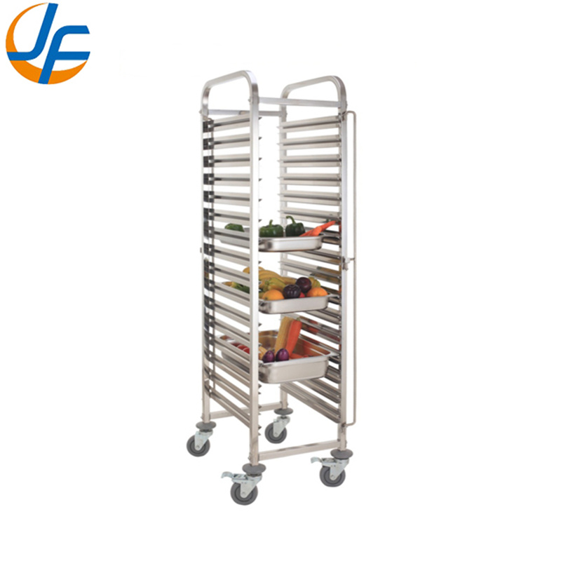 High Standard Stainless Steel Knocked-Down Baking Tray Rack Trolley