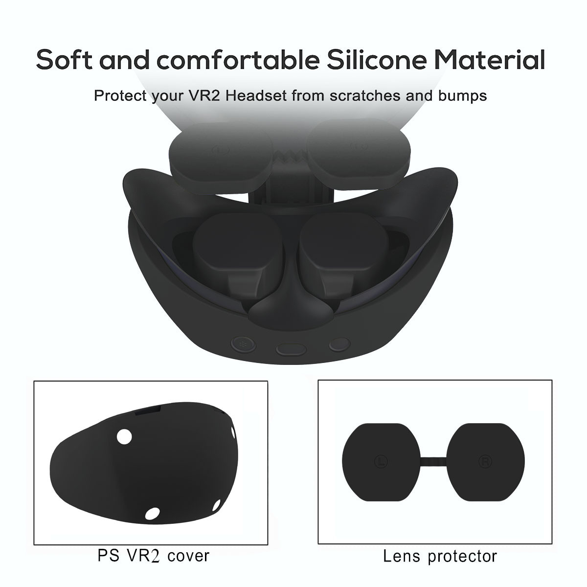 8 IN 1 PS VR 2 Silicone Cover, Soft And Comfortable, Durable