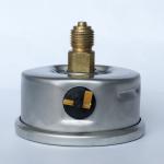 304SS Flanged Pressure Gauge Axial Mount Oil Filled Pressure Gauge Stainless