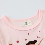 Girls' Pink Dress Summer New Fashion Print Cartoon Design Princess Dress Short