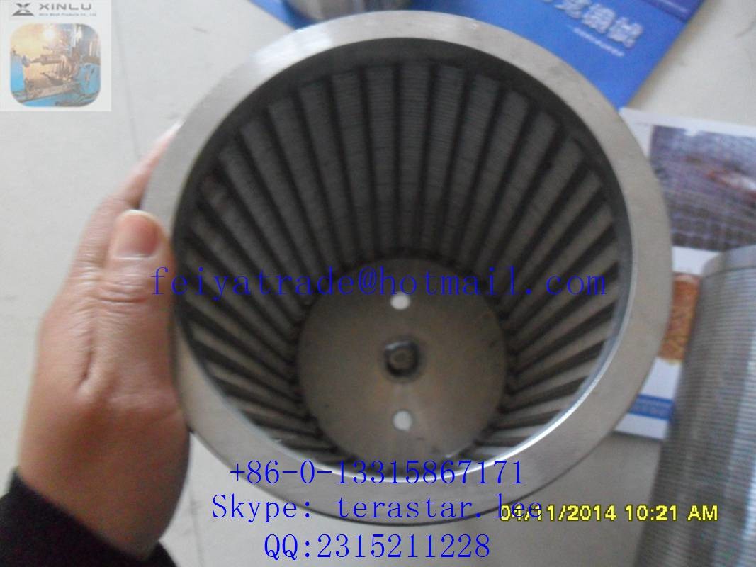 STAINLESS STEEL WEDGE WIRE ROLL SCREEN / DSM STARCH SCREENS FROM XINLU METAL WIRE MESH FACTORY FOR WEAST TREATMENT