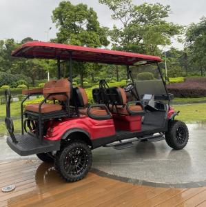 China OEM ODM 6 Seat Electric Golf Cart Lifted 4 Wheel Disc Brake 10 Inch TFT IP66 CARplay wholesale