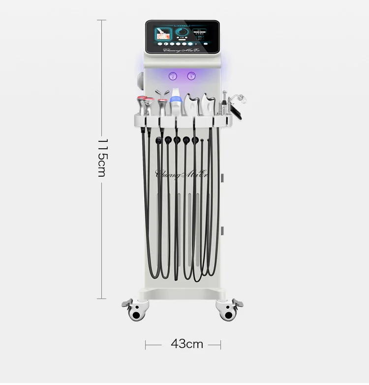 9-in-1 Diamond Peel Machine with Water Oxygen Jet for Aqua Dermabrasion Deep cleansing Skin Tightening and Linghting