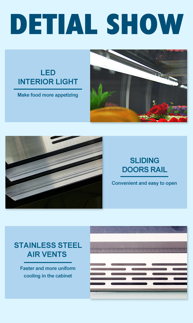 310l 390l Counter Top Cake Display Chiller Stand Refrigerator Table Top Cake Showcase 530l