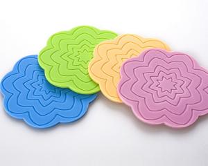 China Beautiful Flower Shaped Silicone Tea Coffee Cup Coaster/Red Wine Glass Coaster/Cup Mat wholesale