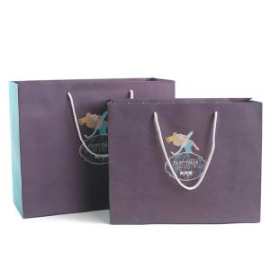 China Unique Gift Handle Grey Cotton Art Custom Printed Paper Bags wholesale