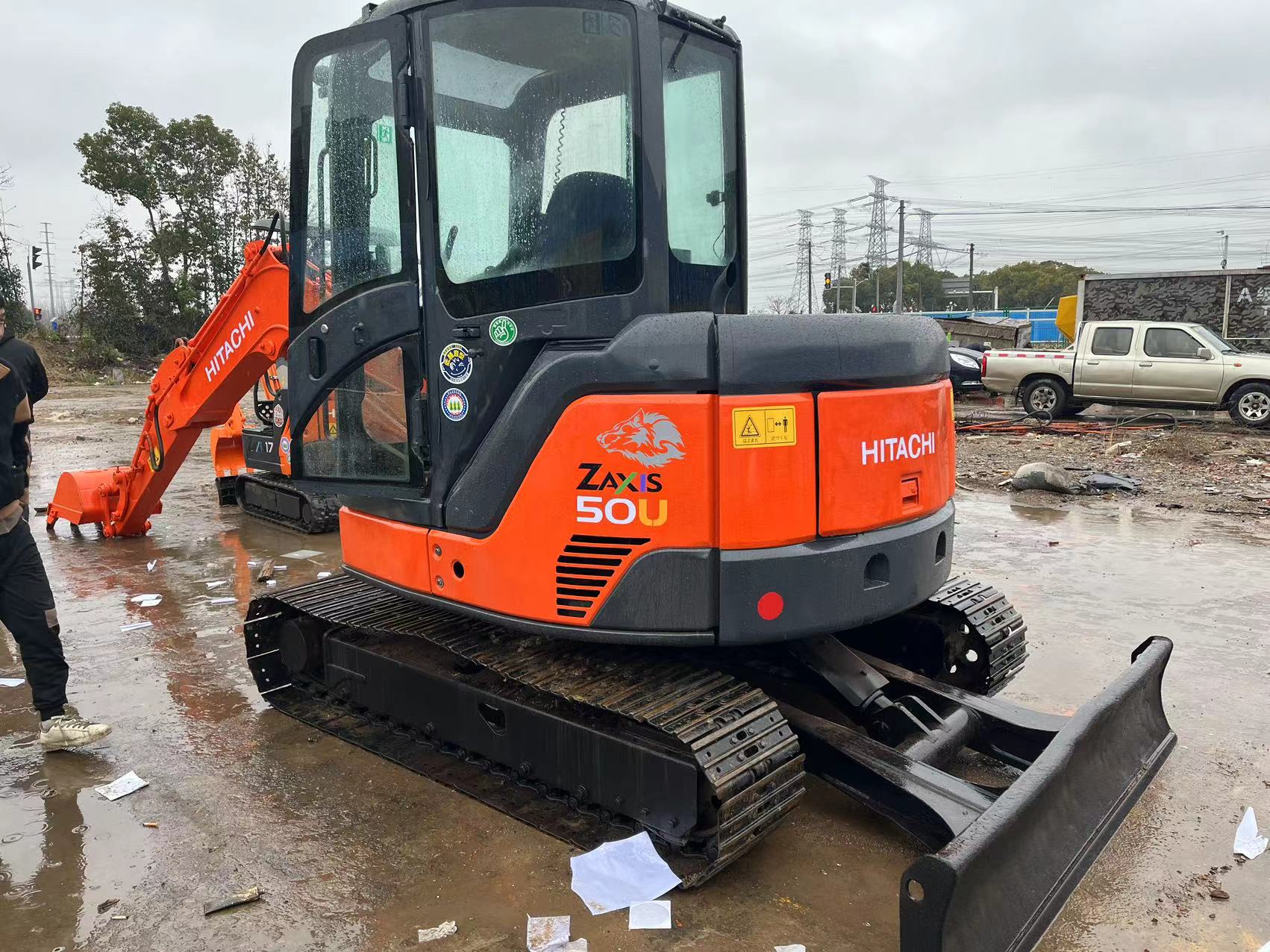 5500kg Used Mini Excavator Hitachi Zx50u Second Hand Excavator Original Color