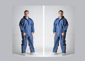 China Latex Free Disposable Coverall Suit , Disposable Chemical Suit Low Linting wholesale