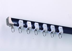 China Dark Blue Aluminum Thickness 2mm Bendable Curtain Track Extra Thick wholesale