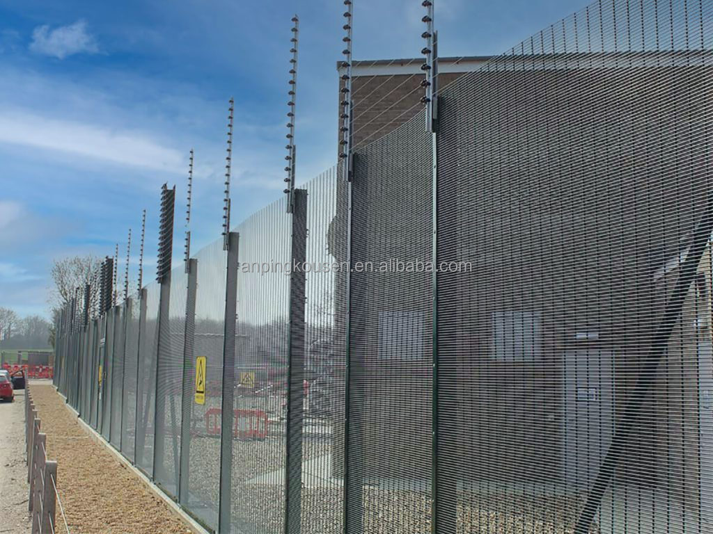 Metal Garden Fence Galvanized and Powder Coated 358 Security Fence Waterproof Fencing