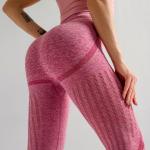 High Waisted Seamless Workout Leggings , Push Up Running Women Gym Fitness