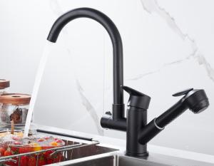 China Hot Cold Household Pull Out 360 degree Kitchen Sink Faucets wholesale