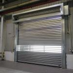 Grey White 304 Stainless Steel Frame Industrial Security Door Outside