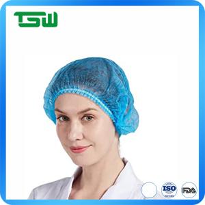China Dust Proof Disposable PP SMS Non Woven Hair Cap For Food Industry wholesale