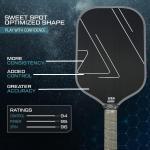 Carbon Fiber Pickleball Paddle Professional Elongated Racket Design 2024 Black