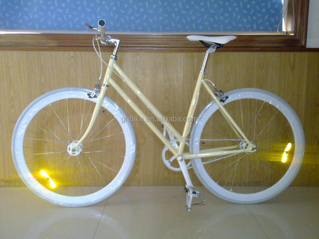 Single Speed Bicycle Classic City Cruiser Bike Women Step Through Lady Bikes 1.8m Long
