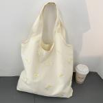 EMBROIDERY BLACK BUTTERFLY CANVAS BAG LACE FAIRY LEISURE TRAVEL FEMALE BAG ART