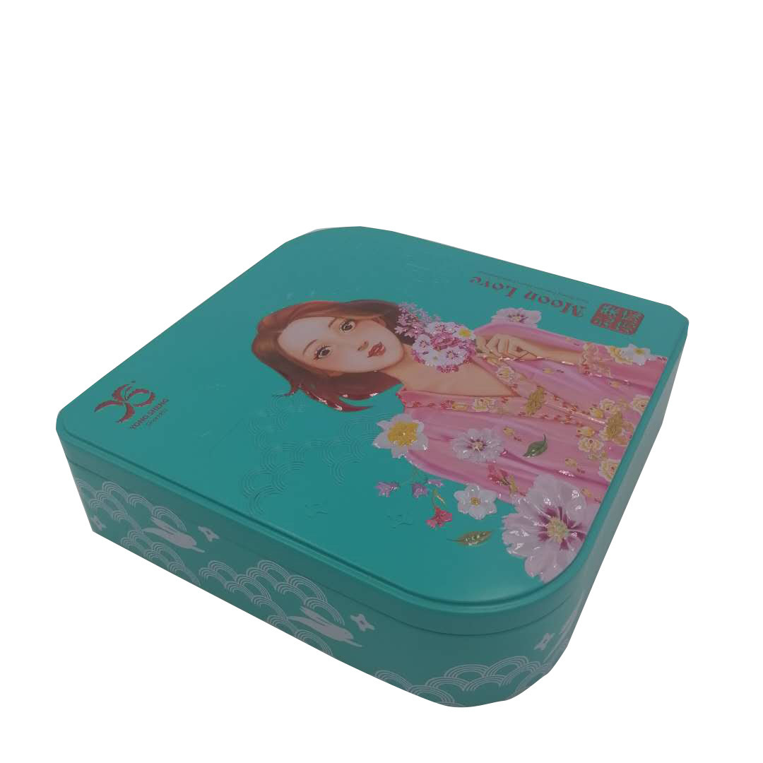 New Style Metal Cookie Tins Square Christmas Tin Box Custom Design Tin Containers