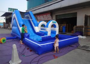 China Blue Tunnel Interesting Inflatable Slip N Slide With Arch Entrance wholesale