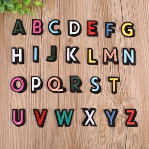 China A - Z English Alphabet Embroidered Iron On Patch For Clothing wholesale