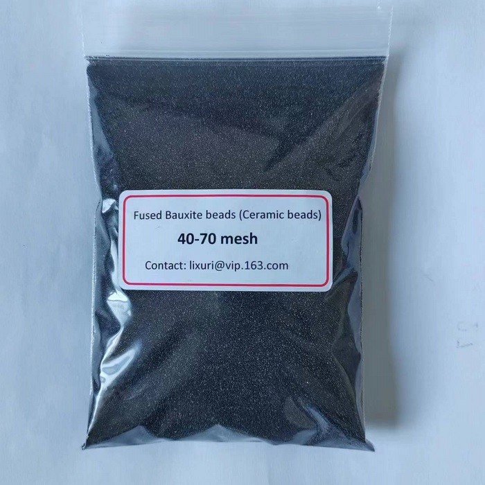 Lost wax casting sand fused bauxite beads sand ceramsite foundry sand beads fused ceramic sand 40-70 mesh