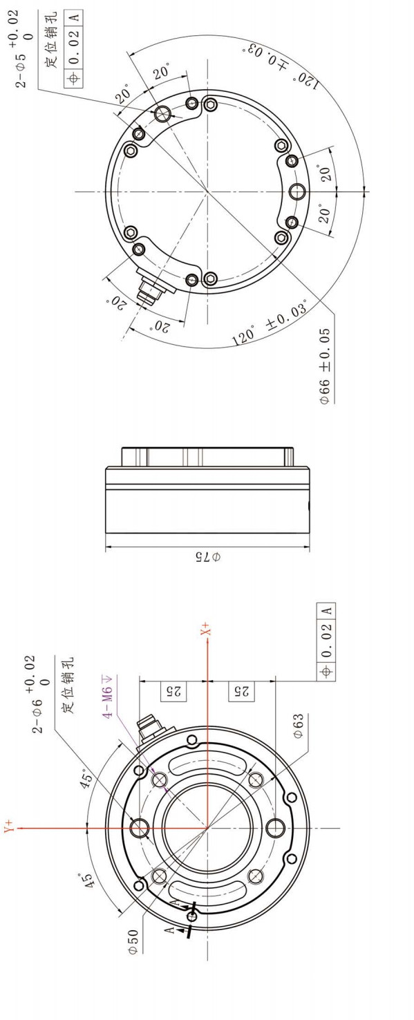 Aluminum 500n 6 Axis Force Torque Sensor , 700n Axial Load Cell