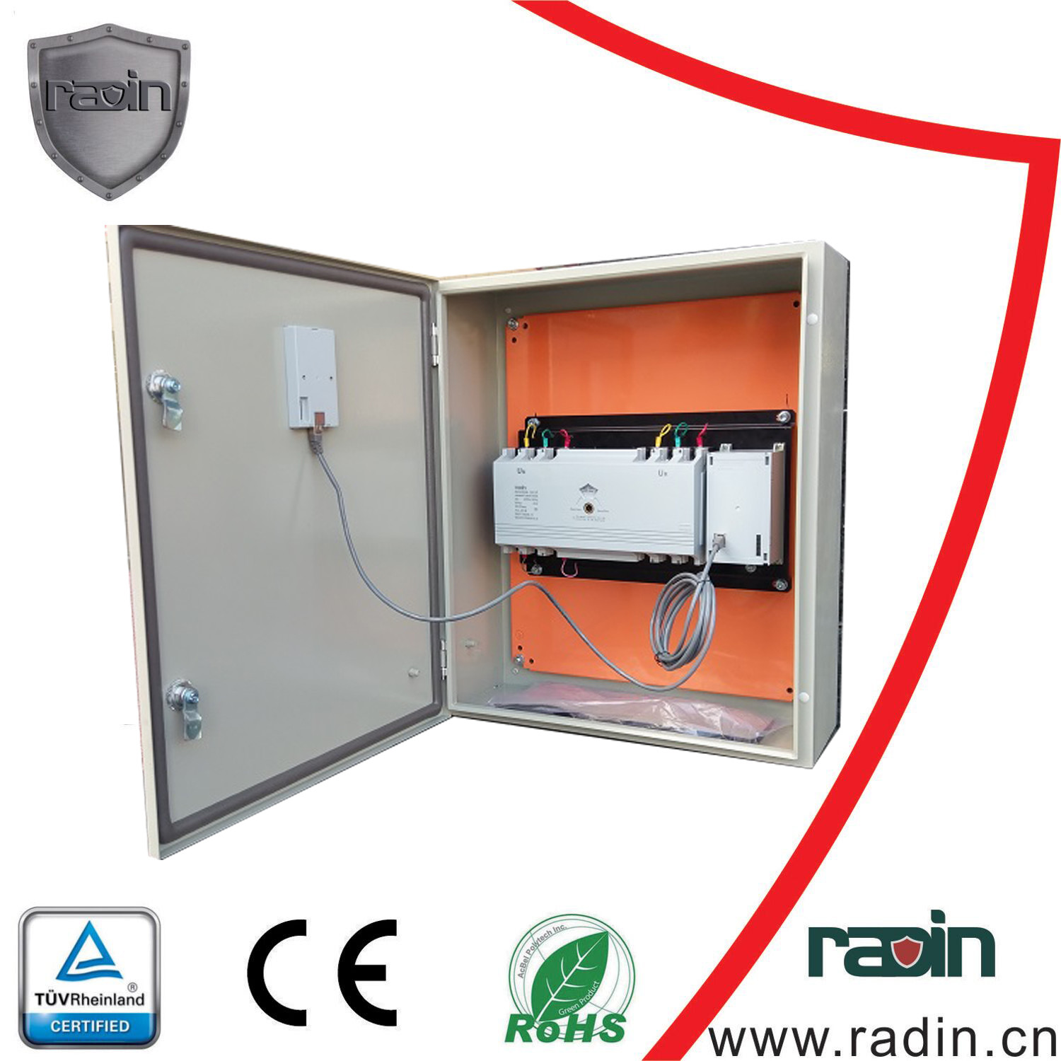 Mechanical Interlock Solar Power ATS Control Panel 50/60Hz AC 400V Two 3P Or 4P MCCB